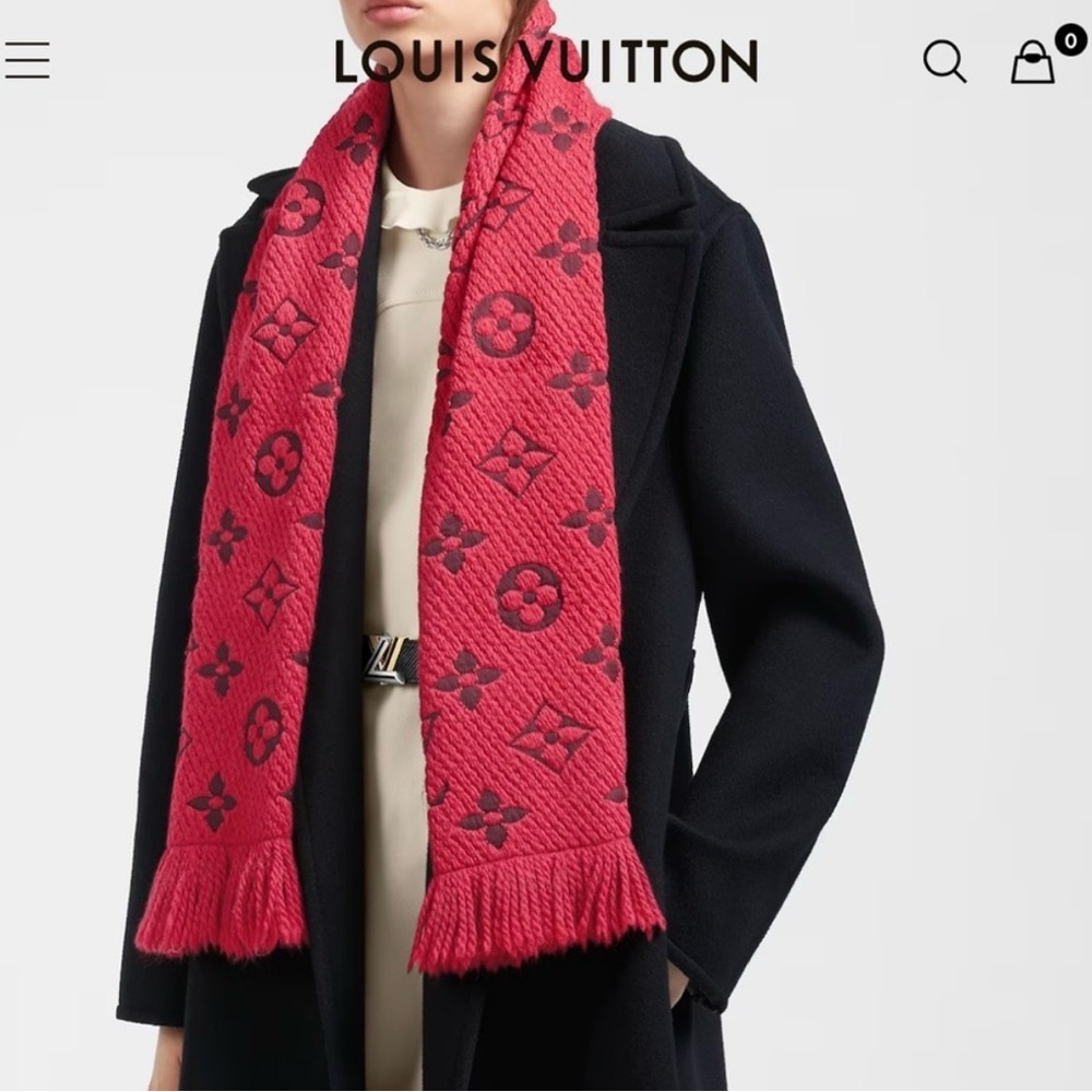 💯 Louis Vuitton Logomania Shine Chunky Scarf 🧣